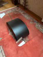 Salontafel zwart met glazen blad, Ophalen, Minder dan 50 cm, Gebruikt, 50 tot 100 cm