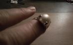 Victoria ring met parel maat 52, Bijoux, Sacs & Beauté, Bagues, Enlèvement ou Envoi, Comme neuf, Avec perle