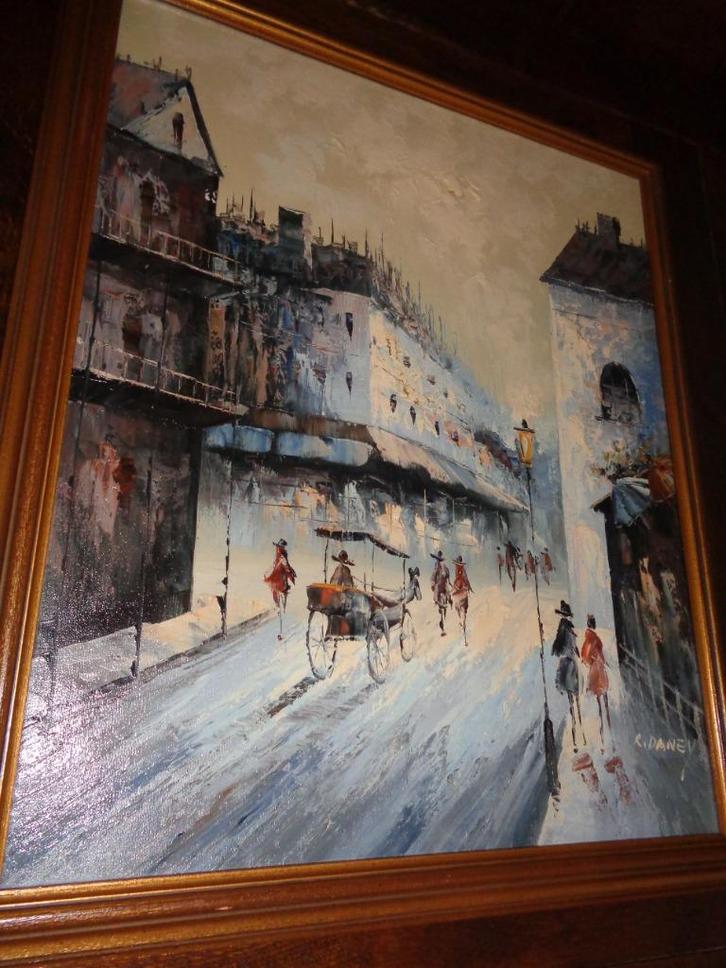 *Prachtige gesigneerde antieke schilderij met mooie kader, Antiek en Kunst, Kunst | Schilderijen | Klassiek, Ophalen of Verzenden