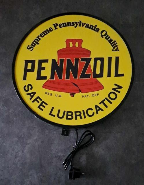 Pennzoil wandlamp garage showroom reclame verlichting lamp, Verzamelen, Merken en Reclamevoorwerpen, Nieuw, Lichtbak of (neon) lamp