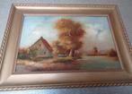 Hollands landschap - olieverf op paneel - J. de (Jong ?), Ophalen