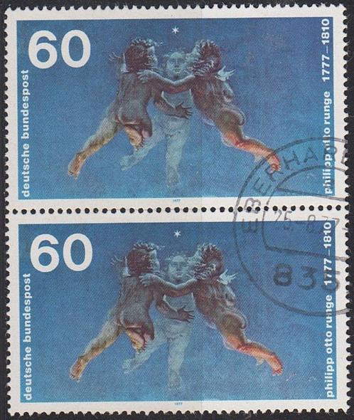 1977 - ALLEMAGNE - Philipp Otto Runge + EBERHARDZELL, Timbres & Monnaies, Timbres | Europe | Allemagne, Affranchi, RFA, Envoi