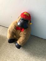 vintage knuffel gorilla - boeren als op buik duwt - aap, Ophalen of Verzenden