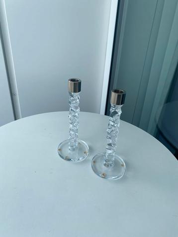 Kosta Boda Orrefors crystal candle holders - set of 2 beschikbaar voor biedingen