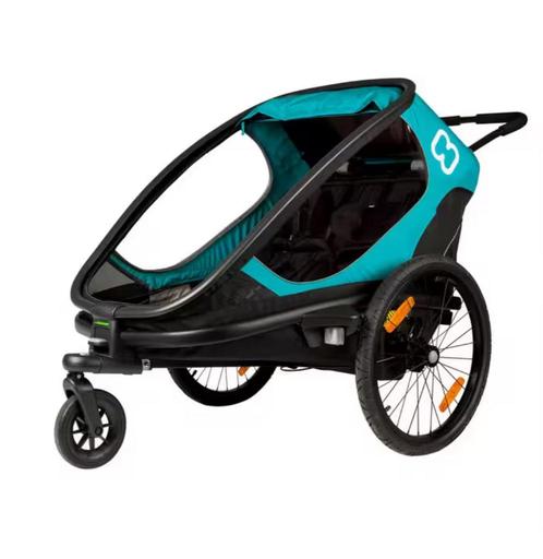 Fietskar - hamax, Fietsen en Brommers, Fietsaccessoires | Aanhangwagens en Karren, Zo goed als nieuw, Kinderkar, Vering, Opvouwbaar