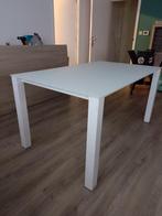 Witte glazen tafel, 150 tot 200 cm, Gebruikt, Rechthoekig, Vier personen