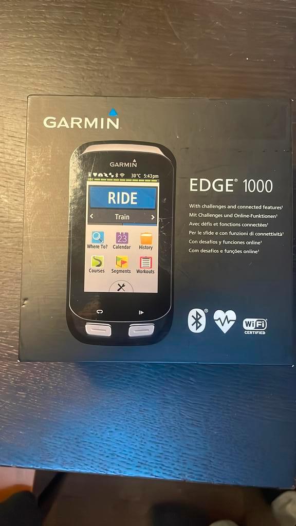 GARMIN edge 1000 fiets-computer, Fietsen en Brommers, Fietsaccessoires | Fietscomputers, Zo goed als nieuw, Ophalen of Verzenden