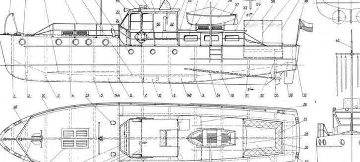 Bouwplan van een Motorjacht in 2 maten, Hobby en Vrije tijd, Modelbouw | Boten en Schepen, Nieuw, Verzenden