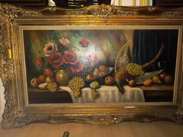 Stilleven pauw fruit bloemen Luc bra*....., Enlèvement ou Envoi