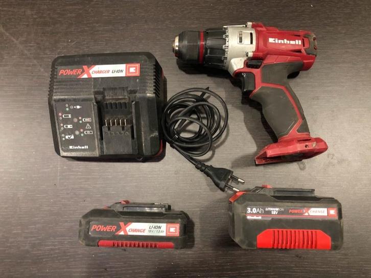 Boormachine op accu Einhell + Milwaukee, Doe-het-zelf en Bouw, Gereedschap | Boormachines, Zo goed als nieuw, Boormachine, 600 watt of meer