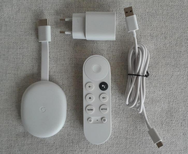 Google Chromecast HD met Google TV - Als nieuw!, Audio, Tv en Foto, Mediaspelers, Zo goed als nieuw, Ophalen of Verzenden