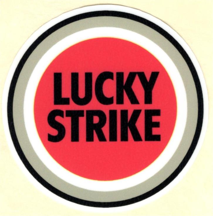 Lucky Strike sticker #5, Motoren, Accessoires | Stickers, Verzenden