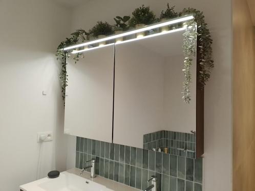 Spiegelkast notelaar Storke Reflecta, Huis en Inrichting, Badkamer | Badkamermeubels, Nieuw, Spiegelkast, Minder dan 100 cm, 100 tot 150 cm