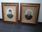 heel oude foto's koppel in kader, Antiek en Kunst, Ophalen