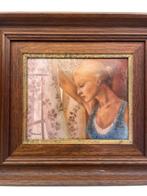 Schilderij op porselein gesigneerd M. Revert Circa 1970-1980, Antiek en Kunst, Ophalen of Verzenden