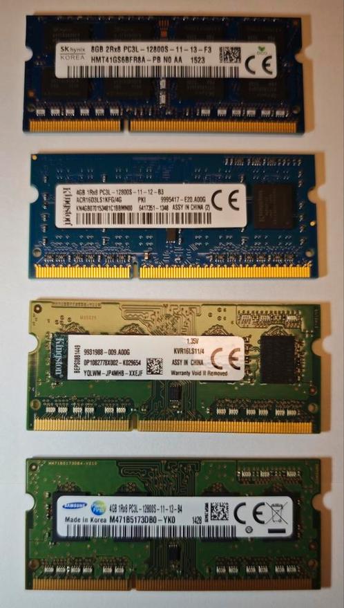 Laptop RAM geheugens DDR3, Computers en Software, RAM geheugen, Zo goed als nieuw, Laptop, DDR3, Ophalen of Verzenden