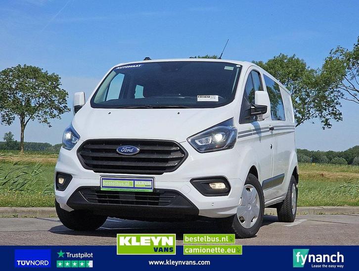 Ford TRANSIT CUSTOM 2.0 L2H1 Dub.- Cab. Navi, Auto's, Bestelwagens en Lichte vracht, Bedrijf, ABS, Airconditioning, Centrale vergrendeling