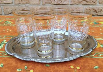 Vintage Limonade glazen Friko – Lauwe 4 stuks