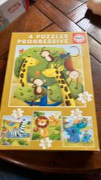 4 progressieve puzzels dieren, Kinderen en Baby's, Ophalen, Zo goed als nieuw
