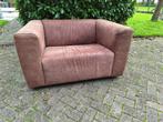 Loveseat / klein bankje / microleder love seat / grote stoel, Ophalen of Verzenden, Gebruikt, Bruin, Eén