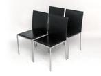 eetkamerstoelen Calligaris Italy 4x, Ophalen, Gebruikt, Zwart, Metaal