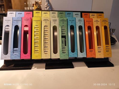 Pip's thee display. Zonder de thee. Bestaat uit 3 delen., Hobby en Vrije tijd, Theezakjes, Ophalen of Verzenden