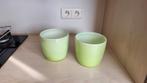 Glazen bloempotten, Ophalen, Zo goed als nieuw, Groen, Glas