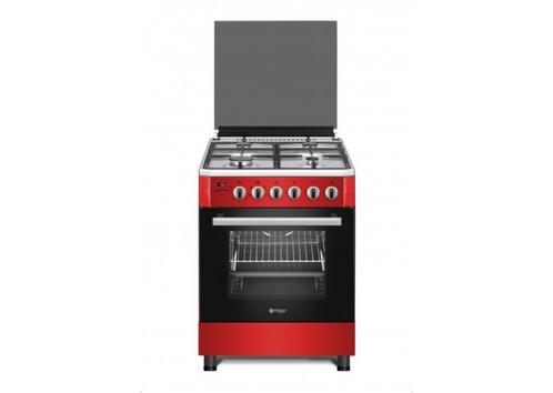 Nieuwe toestellen uit toonzaal : Rood / INOX gasfornuis 329€, Elektronische apparatuur, Fornuizen, Nieuw, Vrijstaand, Gas, 4 kookzones
