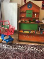 Houten keuken/winkeltje , speelgoed en plastic kar, Ophalen, Gebruikt, Hout, Speelkeuken