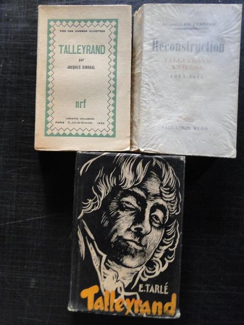 Trois livrées sur Talleyrand, Livres, Histoire mondiale, Utilisé, Europe, 19e siècle, Enlèvement ou Envoi