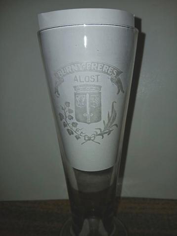 Verre à bière Old Burny-Freres Alost, Enlèvement ou Envoi, Utilisé, Verre ou Verres, Autres marques