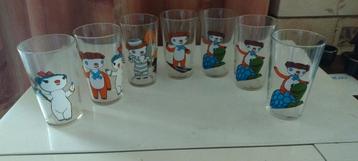7 vintage glazen beertje Colargol, procidis 1973 beschikbaar voor biedingen