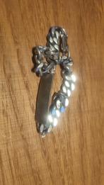Gourmette en argent, Handtassen en Accessoires, Armbanden, Ophalen of Verzenden, Gebruikt, Zilver, Zilver