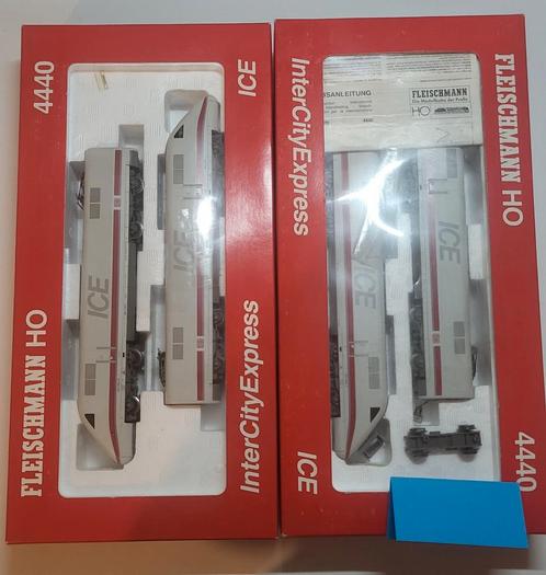 Set van 2 ICE InterCity Express Fleischmann 4440 treinen, Hobby en Vrije tijd, Modeltreinen | H0, Nieuw, Treinset, Gelijkstroom