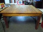 vierkante houten eettafel 142 x 142, Huis en Inrichting, Tafels | Eettafels, Ophalen, Gebruikt, Vijf personen of meer, 100 tot 150 cm