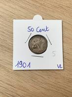 50 centimes 1901 België, Ophalen of Verzenden
