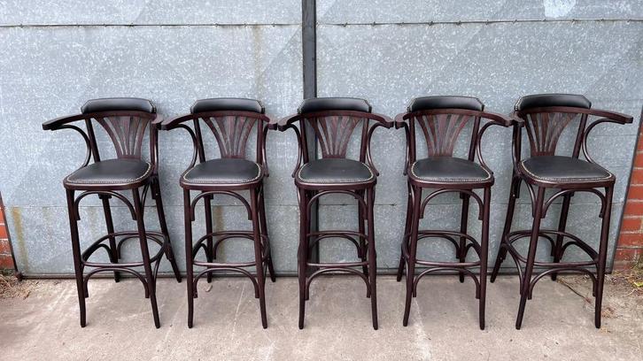 set van 5 barstoelen klassieke stijl, Antiek en Kunst, Antiek | Meubels | Stoelen en Sofa's, Ophalen