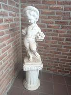 Tuinbeeld meisje met bloemen, Tuin en Terras, Tuinbeelden, Ophalen, Zo goed als nieuw
