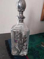 Karaf kristal met tin, Antiek en Kunst, Antiek | Glaswerk en Kristal, Ophalen