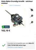 Beko DC 7230, DC 7230 BX1 wasdrogermotor., Elektronische apparatuur, Gebruikt