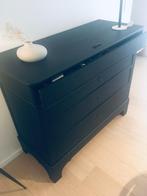 LADENKAST LOUIS PHILIPPE - MAT ZWART, Huis en Inrichting, Kasten | Ladekasten, Ophalen, Gebruikt, 100 tot 150 cm, Eikenhout