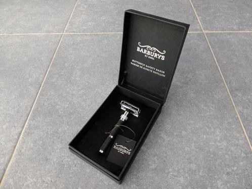 Rasoir de sureté papillon Barburys, Butterfly matt black, Handtassen en Accessoires, Uiterlijk | Gezichtsverzorging, Zo goed als nieuw