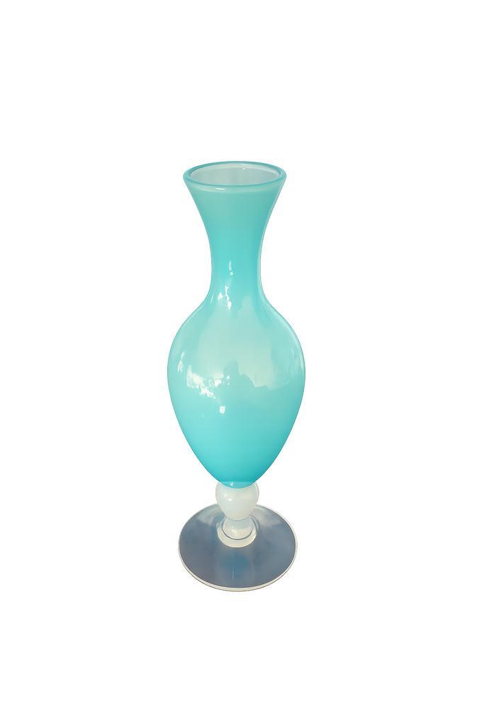 Vase ancien en verre opalin bleu – style vintage, Huis en Inrichting, Woonaccessoires | Vazen, Zo goed als nieuw, Blauw, Glas