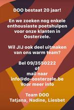 VACATURE  poetshulpen m/v/x regio OOSTERZELE, Vacatures, Variabele uren, Starter, Vast contract, Geschikt als bijbaan