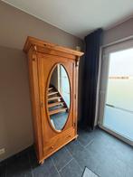 Halkast met spiegel in grenen, Antiek en Kunst, Antiek | Meubels | Kasten, Ophalen