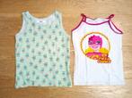 2 débardeurs fille - taille 122 (7 ans), Kinderen en Baby's, Kinderkleding | Maat 122, Ophalen, Gebruikt, Meisje, Setje