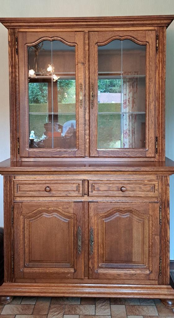 Eetkamer eik, Huis en Inrichting, Complete eetkamers, Gebruikt, 4 tot 6 stoelen, Ophalen