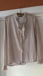 Amelie amelie beige wit bloese small, Kleding | Dames, Blouses en Tunieken, Ophalen of Verzenden, Zo goed als nieuw, Wit