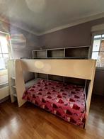 lit superposé blanc avec rangement, Enlèvement, Utilisé