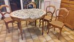 Table ovale + 4 chaises assorties, Ovale, Enlèvement, Utilisé, Antiek